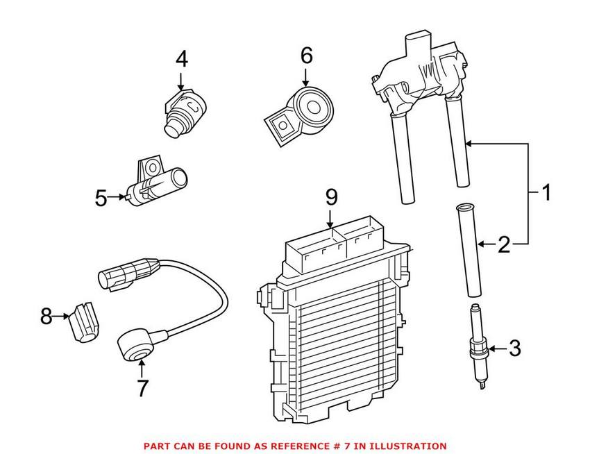 Mercedes Ignition Knock (Detonation) Sensor - Driver Left 0071530428